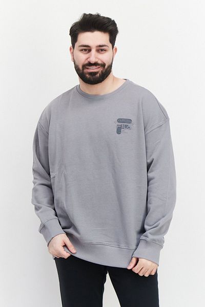 Fila Men Sportswear Fit Training Sweatshirt, Grey