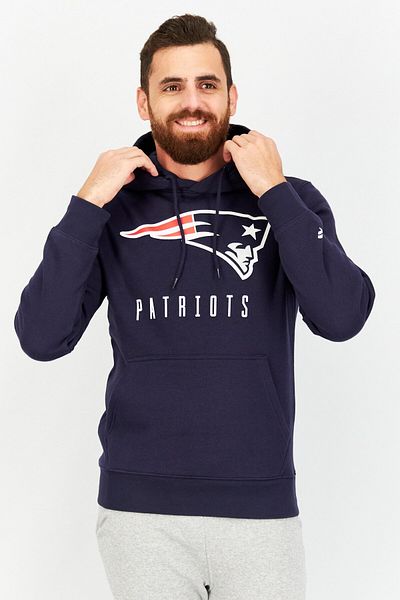 NHL Men Drawstring Graphic Long Sleeve Fleece Sweatshirt, Navy