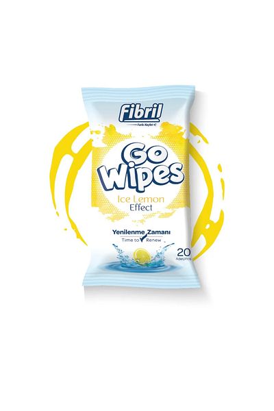 Fibril Go Wipes Ice Lemon Wet Wipes X 6 Pack 120 Sheets