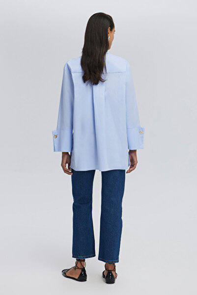 Touché Privé Cămașă din popelin - Manșetă lată