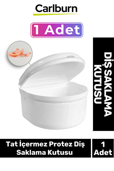 Carlburn Premium Dayanıklı Plastik Hijyenik Gece Plak Tat İçermez Protez Diş ...