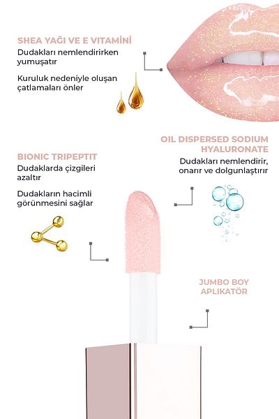 Alix Avien Maxivolumizer Lipgloss 203 - Magical Dust - Lasting and Moisturizing Lipstick - Plumping Effect