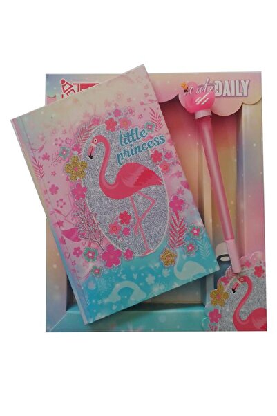 Artlantis Jurnal de amintiri cu lacăt, model pentru fete, cu flamingo, în cut...