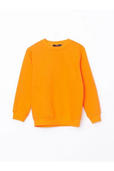 LC Waikiki Lcw Kids Orange Crew Neck Girls Sweatshirt