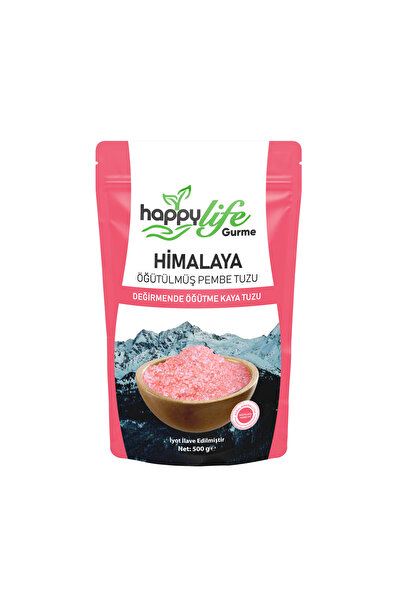 Happy Life HAPPY LİFE GURME HİMALAYA TUZU ÖĞÜTÜLMÜŞ PEMBE 500 GR