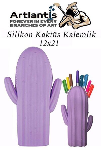 Artlantis Silikonski držač za olovke u obliku kaktusa, 1 komad, silikonska pe...