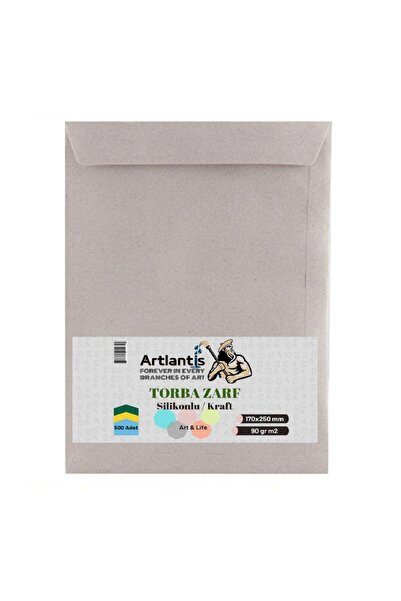 Artlantis Плик 17x25 см Крафт 90 гр Силикон 500 бр. 1 опаковка 170*250 мм Пли...