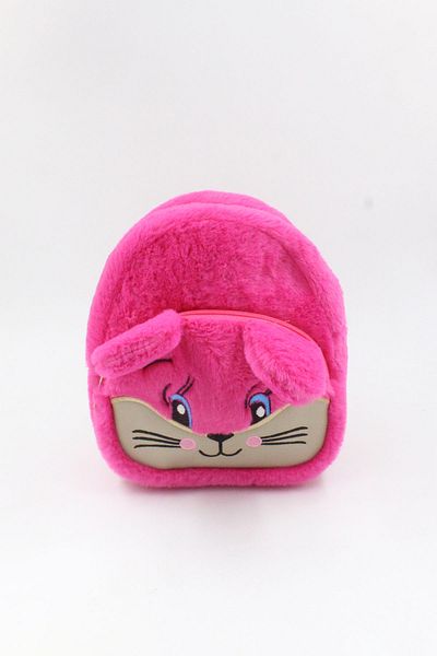 Chantaky 039 1150 Rucsac pentru copii de pluș roz fucsia cu pisicuță