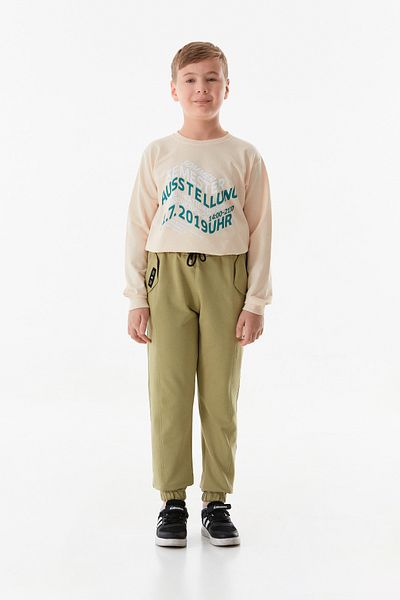 Fulla Moda Ελαστική μέση τσέπη Εθνόσημο Jogger Boys Sweatpants