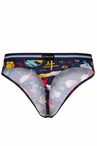 Doreanse Erkek Modal Fantazi String Baskılı Renkli Sexy Tanga 1264