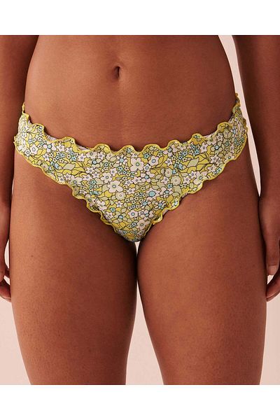 La Vie en Rose FIELDS OF FLOWERS Recycled Fibers Reversible Cheeky Bikini Bottom