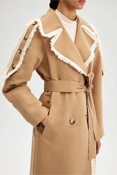Touché Privé TASSEL DETAILED CRUVASE TRENCH COAT