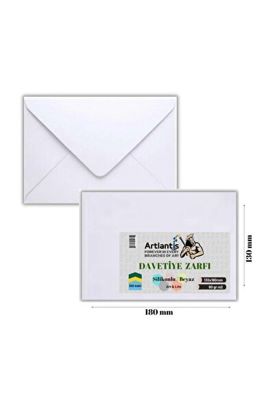 Artlantis Zarf 13x18 Davetiye Zarfı Beyaz 250'li 1 Paket Beyaz Davetiye Zarfı...