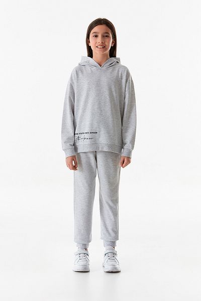 Fulla Moda Σετ κοριτσίστικη φόρμα Jogger με κουκούλα με κείμενο