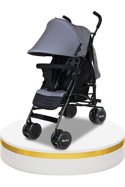 Nurtur Archer Baby Stroller Collapsible Reclining Seats Detachable Bumper Storage Basket