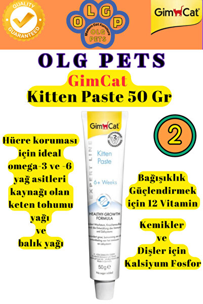 Gimcat OLG PETS Gimcat Yavru Pati Paketi ( Kitten Tabs - Kitten Paste - Gimcat Junior Mix Kedi Tarağı )