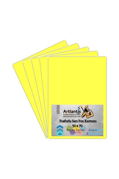 Artlantis Fund Cardboard Phosphorescent Yellow 50X70 5 Pieces Phosphorescent ...
