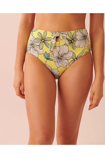 La Vie en Rose FIELDS OF FLOWERS Recycled Fibers Reversible High Waist Bikini Bottom