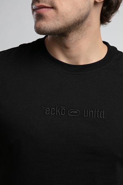 ECKO UNLTD Empire Black Crew Neck Embroidered Standard Fit Men's Tshirt
