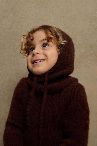 Fahhar Kids Кафява мека балаклава