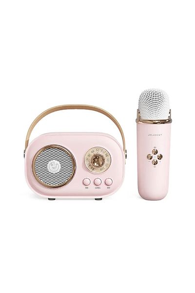 Generic Bluetooth mini speaker with microphone for kids pink