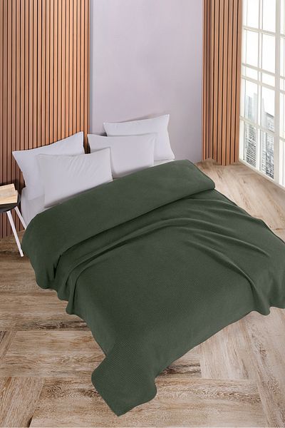Evim Cotton Aden Green Pique Bedspread Double - 200X230 cm