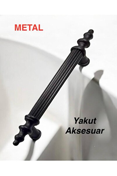 YAKUT AKSESUAR (19,2cm)-Black-Metal Aluminum Handle Cabinet Drawer Furniture ...