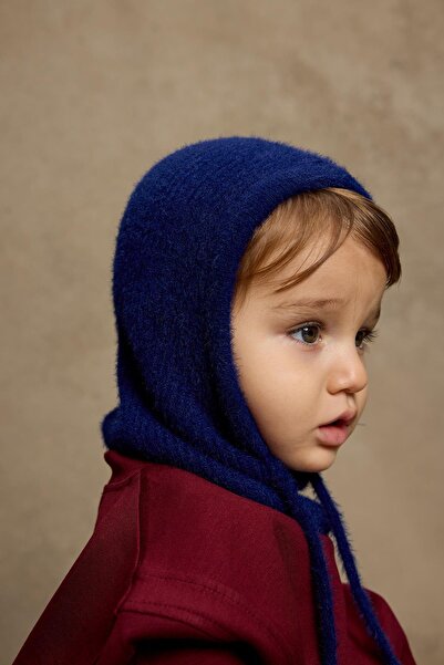 Fahhar Kids Căciulă albastră cu balaclava moale