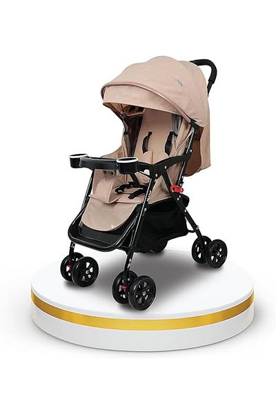 Nurtur Stroller with Removable Food Tray Lightweight, Compact,Large Storage Safety Harness