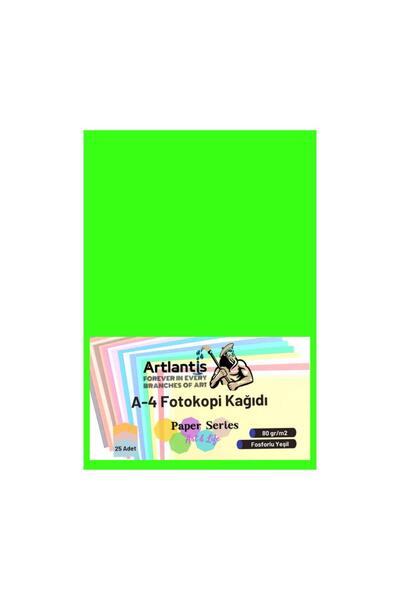 Artlantis Phosphorescent Green Colored A-4 Copier Paper 1 Pack of 25 Copier C...