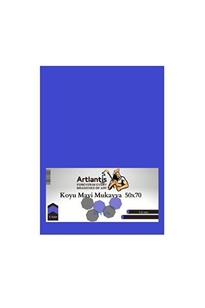Artlantis Koyu Mavi Renkli Mukavva 50x70 5 Adet Renkli Mukavva 5 Adet