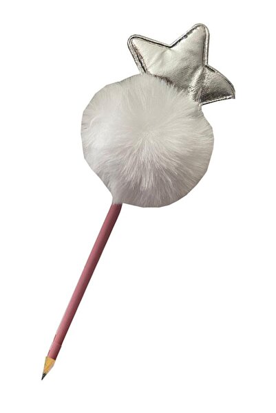 Artlantis Yıldızlı Ponpon Peluş Kurşun Kalem 1 Adet Peluş Tüylü Yıldız Kurşun...