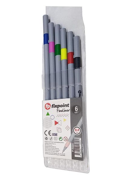 Artlantis Fineliner 6-Piece Fine Tip Pen 1 Pack 6 Colors 0.4 Mm Felt Tip Pen Colorful Marking Writing Pen