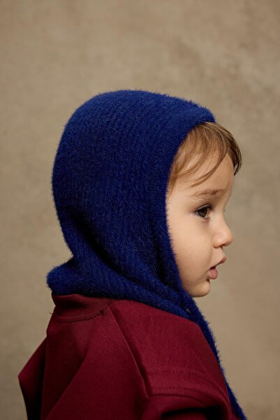 Fahhar Kids Căciulă albastră cu balaclava moale