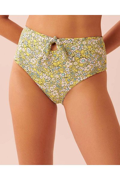 La Vie en Rose FIELDS OF FLOWERS Recycled Fibers Reversible High Waist Bikini Bottom