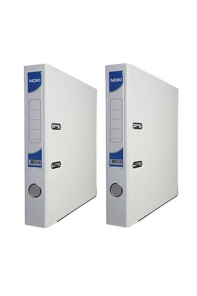 Noki Office Folder White Narrow White Office Folder with Rings 2 Pieces