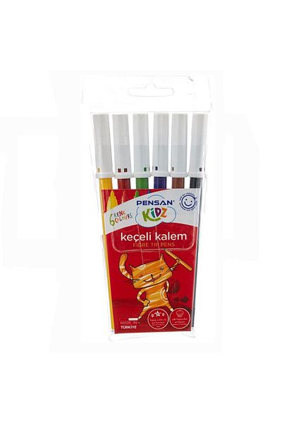 Pensan 6 Pieces of Felt Pens 1 Pack of 6 Colors Felt Pens