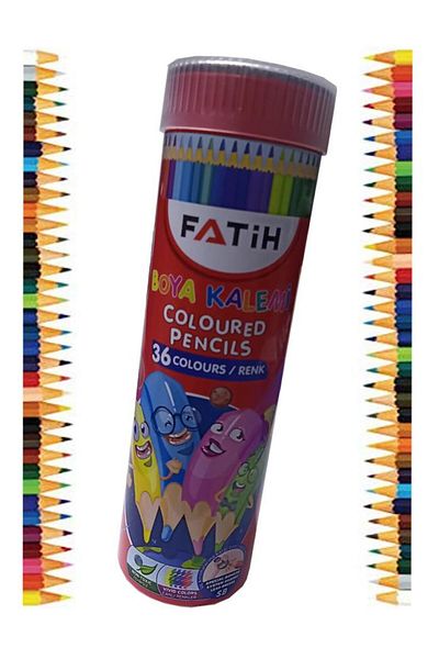 Fatih 1 Piece of 36 Colors Paint Pen with 36 Dry Paint Tins Box Dry Color in Metal Box
