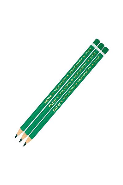 Fatih Green Pencil Copy 3 Pieces Green Pencil Head Pencil 3 Pieces