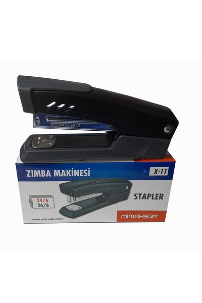 Mimaks Stapler Black X-11 24/6 - 26/6 1 Piece Large Stapling Machine Office Office School 30-40 Pages