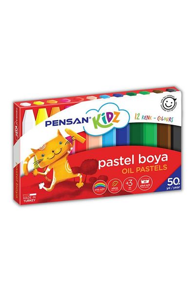 Pensan Pastel Paint 12 Pieces Cardboard Box 1 Piece 12 Color Pastel Paint 1 Piece