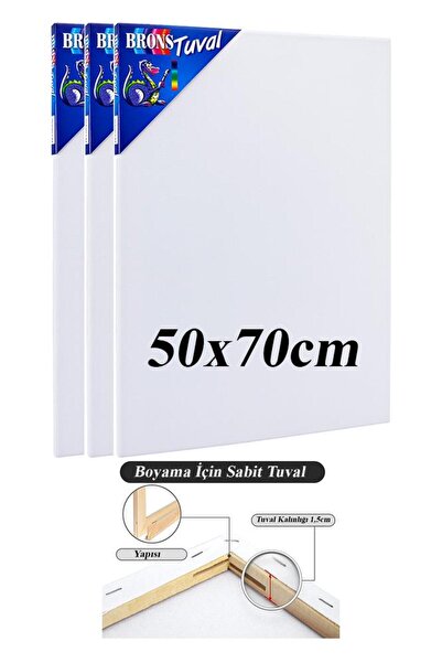 Artlantis Tuval 50x70 3 Adet Brons Gerdirme Apartlı Arkadan Zımbalı 50*70 Tua...