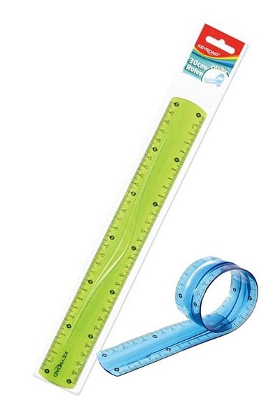KEYROAD Unbreakable Ruler 30 Cm Silicone Green Color 1 Piece Ruler Unbreakable