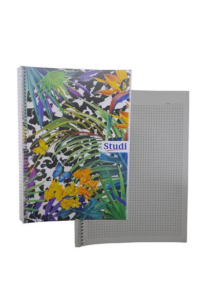 Studi Checked 72 Sheets Spiral Notebook A4 Size Patterned Plastic Cover 1 Piece Studi 72 Yp Spralli Plastic Container