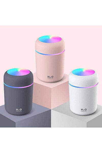 babikamium Hava Nemlendirme Beyaz Humidifier Buhar Makinası Ortam Oda Araba Araç Nemlendirici Işıklı