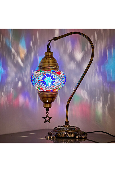 Demmex Mosaic Desktop - Turkish and Moroccan Gift Lamp, Lampshade Night Light...