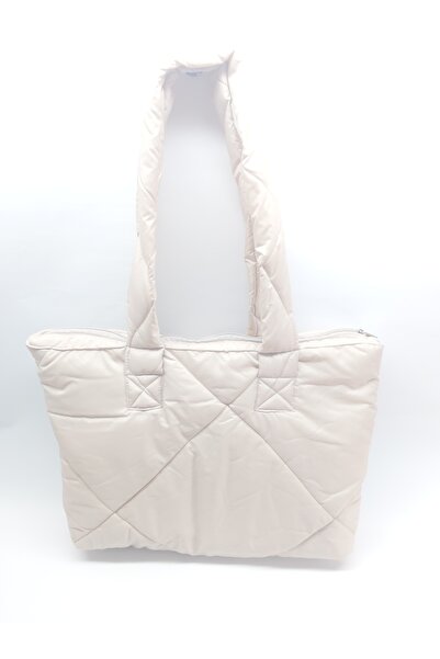 borandtm Kapitone Bej Omuz Çantası