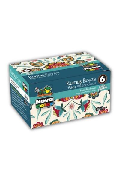 Nova Color Kumaş Boyası 6 Ana Renk 30 Ml Tişört Çanta Tekstil Boyası 30 ml 1 ...