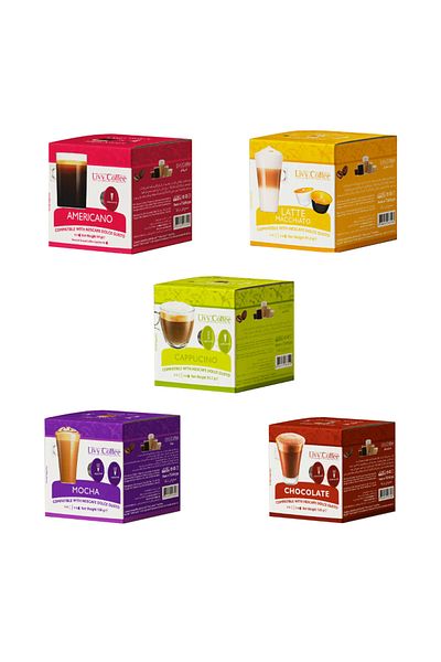 Livy Coffee Dolce Gusto 5-Piece 80 Capsule Coffee Set - Compatible