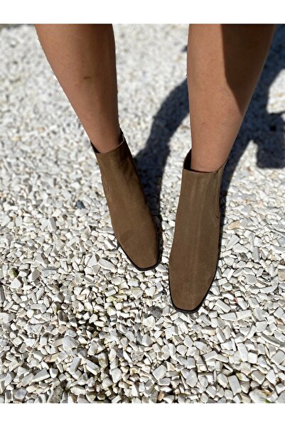 LA PASSION VİZON SÜET KÜT BURUN TOPUKLU DERİ BOT